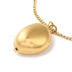 Collar colgante de pepitas de acero inoxidable&nbsp;NJEW-D054-04G
