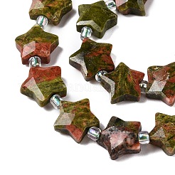 Natur Unakit Perlen Stränge&nbsp;G-T138-187