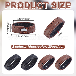 20 anneau de boucle de ceinture en cuir 2 couleurs&nbsp;DIY-PH0036-53