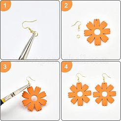 Kit per la creazione di orecchini pendenti in legno fai da te&nbsp;DIY-NB0005-69