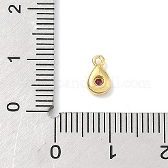 Breloques en laiton avec zircone cubique de micro pave&nbsp;KK-G548-20G-01