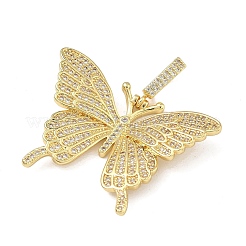 Pendentifs en laiton zircon cubique transparent&nbsp;KK-O127-28G