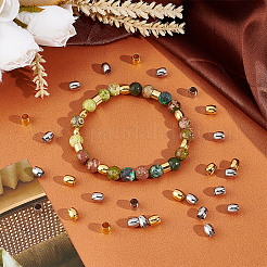 80 Stück 2 Farben 202 Edelstahl European Beads&nbsp;STAS-UN0050-42