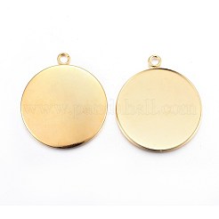Pendentifs cabochons en acier inoxydable 304 plaqués en rack&nbsp;STAS-F191-14G-I