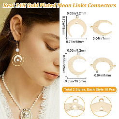 Fascini del connettore in ottone 20 pz 2 stili&nbsp;KK-BBC0011-66