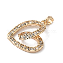 Pendentifs avec zircon cubiques à micro-pavés en laiton&nbsp;KK-C140-05C-G