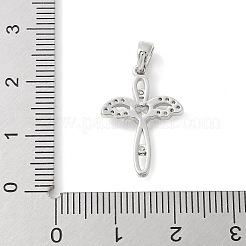 Pendentifs avec zircon cubiques à micro-pavés en laiton&nbsp;KK-U056-30P