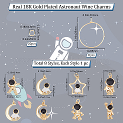 Kit fai da te per realizzare ciondoli per calici da vino a forma di astronauta&nbsp;DIY-BBC0001-19