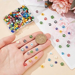 240 Stück 12 Farben handgemachte Millefiori Glasperlenstränge&nbsp;LAMP-HY0001-09