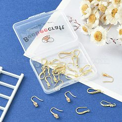24 Stück 6 Stil Messing Micro Pave klare Zirkonia Ohrringhaken&nbsp;KK-BBC0002-11