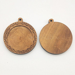 Cabochon pendenti in legno&nbsp;WOOD-WH0034-89A