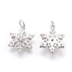 Pendentifs avec zircon cubiques à micro-pavés en laiton&nbsp;X-KK-F774-10P-NR