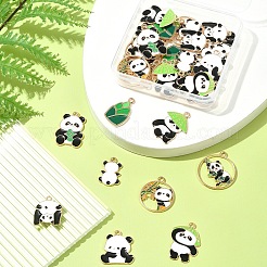 36 pz 9 stili panda tema ciondoli in lega smaltata&nbsp;ENAM-FS0002-31