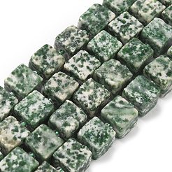 Natürliche grüne Fleck Jaspis Perlen Stränge&nbsp;G-D338-A03