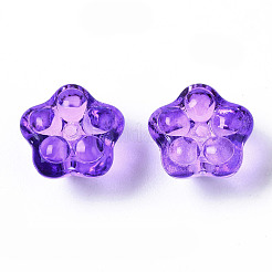 Perle di vetro verniciate a spruzzo trasparente&nbsp;GGLA-S054-011A-01