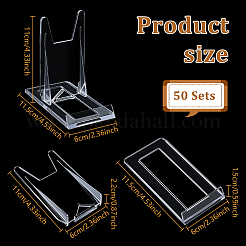 50 Beutel verstellbarer transparenter Visitenkartenhalter aus Acryl&nbsp;ODIS-WA0001-01
