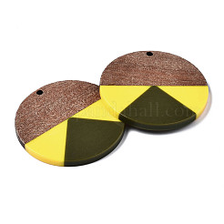 Pendentifs en bois de résine et de noyer&nbsp;RESI-S389-070A-A07