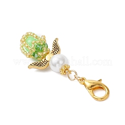 Decorazioni pendenti con perline di semi in acrilico luminoso e vetro fatte a mano&nbsp;HJEW-MZ00379-03