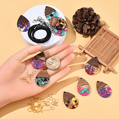 DIY-Sets zum Herstellen von Ohrringen und Halsketten&nbsp;DIY-YW0012-34