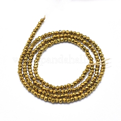 Abalorios de vidrio electroplate hebras&nbsp;GLAA-F079-A-FP02
