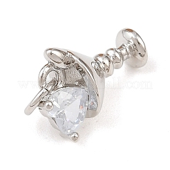 Messing micro pave klar zirkonia charme&nbsp;KK-P339-26P