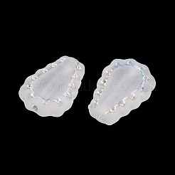 Gefrostet transparent Acrylperlen&nbsp;OACR-P029-17B-01