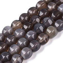 Chapelets de perles en agate grise naturelle&nbsp;G-Q608-08A-06