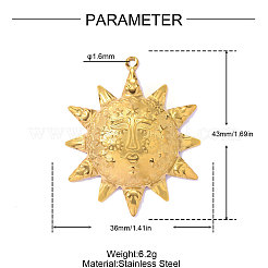 Anhänger aus Edelstahl 304&nbsp;STAS-OY016-28G