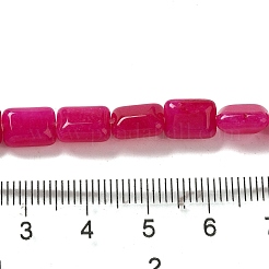 Gefärbt natürlichen weißen Jade Perlen Stränge&nbsp;G-G085-A04-01