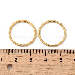 Ionenplattierung (IP) 304 Edelstahl Fingerring&nbsp;RJEW-I101-03A-G