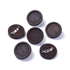 Supports de lunette cabochon broche en acier inoxydable&nbsp;JEWB-WH0009-04C