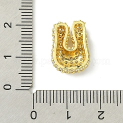 Ciondoli in ottone con zirconi chiari con placcatura a cremagliera&nbsp;KK-S378-01G-U