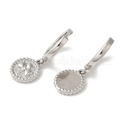 Boucles d'oreilles créoles en laiton&nbsp;EJEW-B062-41P