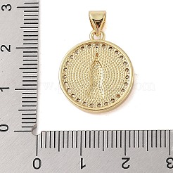 Pendenti in zirconi cubici trasparenti in micro pavè di ottone&nbsp;KK-I712-40G