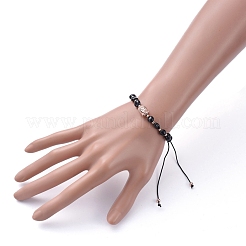 Bracciali di perline intrecciati con fili di nylon regolabili&nbsp;BJEW-JB05291-05