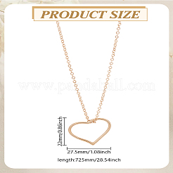 Collier pendentif en alliage 1 pièce pour femme&nbsp;NJEW-LP0003-15G