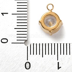 Colgantes de circonita cúbica micropavé de acero inoxidable 304&nbsp;STAS-K292-01G-04
