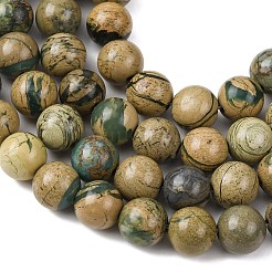 Hebras de cuentas de venas de dragón verde natural&nbsp;G-D098-A01-8mm