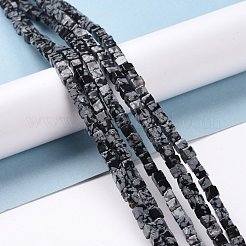 Naturschneeflocke Obsidian Perlen Stränge&nbsp;G-F631-K16