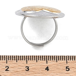 Anelli aperti con polsino in acciaio inossidabile 304&nbsp;RJEW-F202-02B-GP