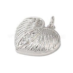 Pendentifs en laiton plaqué en rack et zircone cubique transparente&nbsp;KK-S372-29P