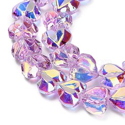 Chapelets de perles en verre transparent électrolytique&nbsp;EGLA-B012-AB06