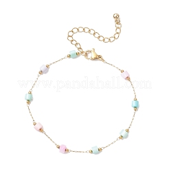 Bracciali a maglie a colonna in acciaio inossidabile 304 e conchiglia per donna&nbsp;BJEW-JB12380
