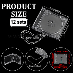 12 Beutel Plastik-CD-Hülle Anhänger Dekoration&nbsp;AJEW-OC0016-44B