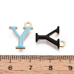 Crémaillère placage pendentifs en émail d'alliage&nbsp;ENAM-T024-53Y-G