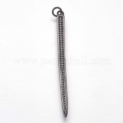 Messing Mikro ebnen Zirkonia große Anhänger&nbsp;ZIRC-G095-81B