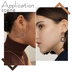 30 boucle d'oreille à tige en bois de noyer&nbsp;FIND-SC0003-92