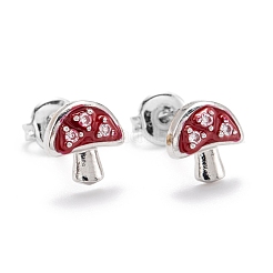 Boucles d'oreilles en laiton zircon cubique micro pavé clair&nbsp;EJEW-F264-14P