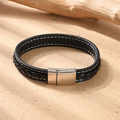 Bracelets de cordon imitation cuir&nbsp;X-BJEW-N0011-029B