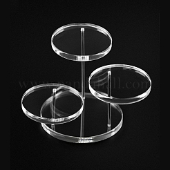 1 juego de soportes elevadores redondos de acrílico de 5 niveles para joyería&nbsp;ODIS-CN0001-06